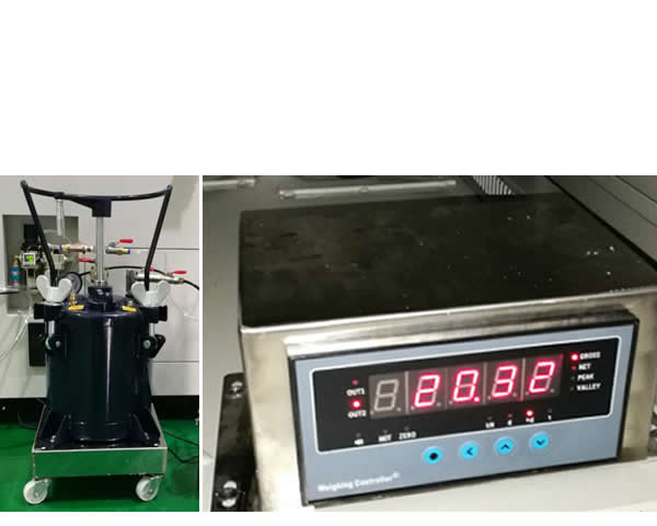 Glue weighing system can avoid missing coating 